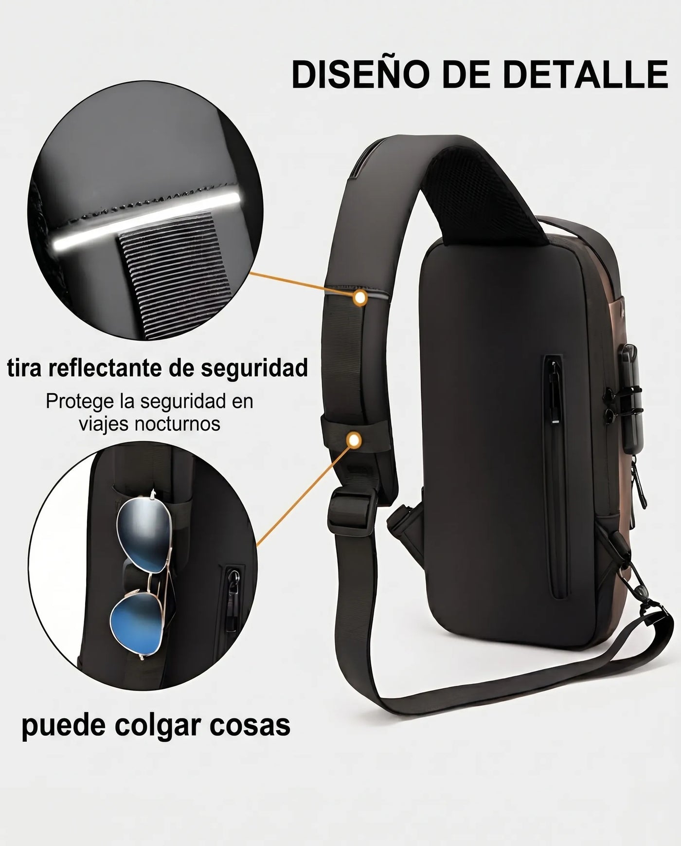 Bolsa Antirrobo Crossbody — en uso diario
